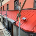 red steel roof